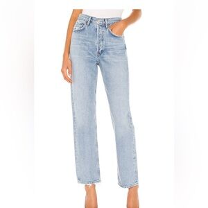 Agolde 90’s cut light wash denim